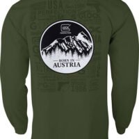 GLOCK OEM BORN IN AUSTRIA LONG - SLEEVE SHIRT MILITARY GRN 3XL