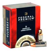 FEDERAL PREMIUM 9MM LUGER 124G - HYDRA-SHOK JHP 20RD 25BX/CS