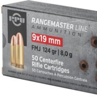 PPU RANGEMASTER 9MM LUGER - 124GR FMJ 50RD 20BX/CS