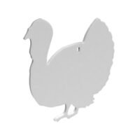 B/C AR500 3/8" SILHOUETTE TURKEY WHT