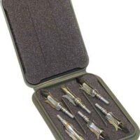 MTM MECHANICAL BROADHEAD CASE - HOLDS 6 BROADHEADS ARMY GREEN