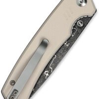 CIVIVI KNIFE MERIT 3.28" IVORY - G10/DAMASCUS LINER LOCK