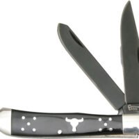 ABKT CATTLEMANS CUTLERY BLACK - ANGUS TRAPPER 2-BLADE FOLDER