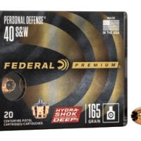 FED HYDSHK DP 40S&W 165GR JHP 20/200