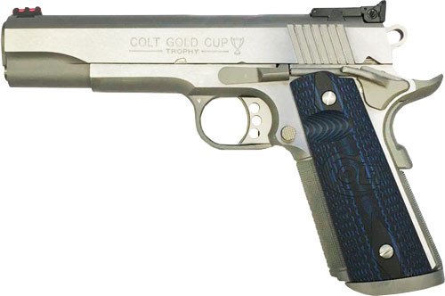 COLT GOLD CUP TROPHY 9MM 5" - 8RD STAINLESS BLUE G10 GRIPS