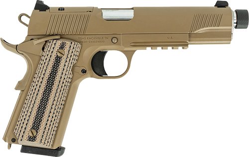 TISAS 1911 DUTY B45RDG 45ACP - 5" THREADED BBL 8RD FDE