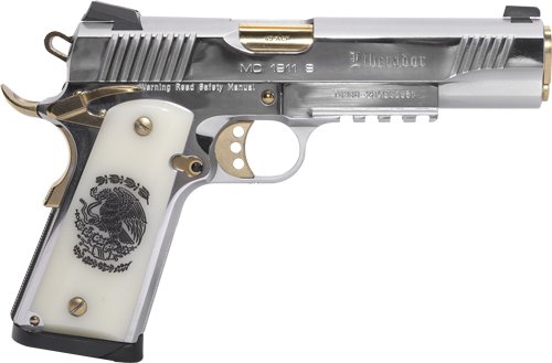 GIRSAN MC1911S LIBERADORE II - 9MM 10RD CHROME GOLD ENGRAVED - Image 2