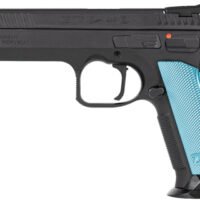CZ TS2 SA 9MM FS 20-SHOT - BLACK POLYCOAT BLUE GRIP