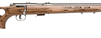 SAVAGE 93-BTVS 22WMR 21" HB - ACCU TRIGGER SS/BRN LAM T-HOLE