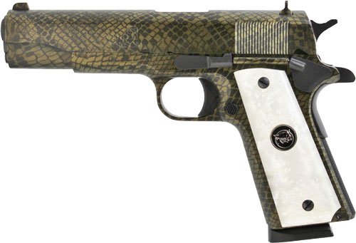 IVER JOHNSON 1911A1 MOCCASIN - 45ACP 5" FS 8RD SNAKESKIN