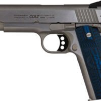 COLT COMPETITION 45ACP 5" 8RD - STAINLESS BLUE G10 GRIPS