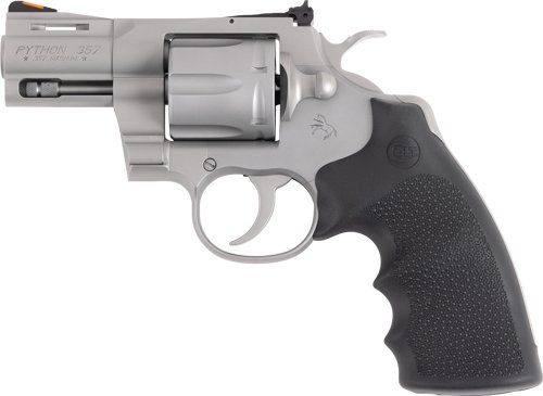 COLT PYTHON 357MAG 2.5" 6RD - MATTE STAINLESS HOGUE GRIPS - Image 2