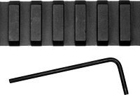 GROVTEC RAIL SECTION KEYMOD - 3.8" 9 SLOT ALUMINUM BLACK