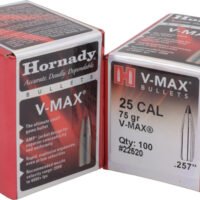 HORNADY BULLETS 25 CAL .257 - 75GR V-MAX 100CT 40BX/CS