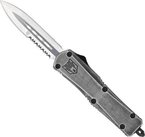COBRATEC MEDIUM FS3 OTF STONE - WASH 3" D2 DAGGER 1 SIDE SRRTD