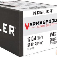 NOSLER BULLETS 17 CAL .172 - 20GR VARMAGEDDON TIPPED 250CT