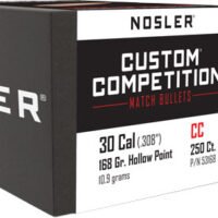 NOSLER BULLETS 30 CAL .308 - 168GR HP-BT CUSTOM COMP. 250CT