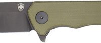 TEMPLAR KNIFE PALADIN FOLDER - 3.27" GREEN MICARTA BLK DP D2