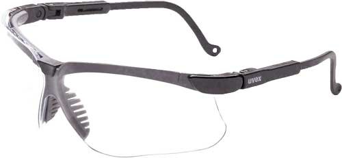 HOWARD LEIGHT GENESIS GLASSES - BLACK FRAME/CLEAR LENS - Image 2