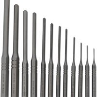 GRACE USA ROLL PIN PUNCH SET - STEEL 12PC W/VINYL POUCH