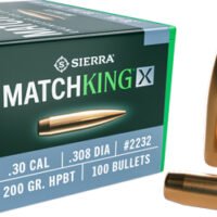 SIERRA BULLETS .30 CAL .308 - 200GR HP-BT MATCHKING X 100CT