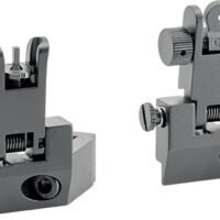 JE FLIP UP FRONT/REAR SIGHT - 45 DEGREE OFFSET ALUMINUM BLK