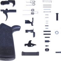 GUNTEC COMPLETE LOWER PARTS - KIT AR15 W/ ERGONOMIC GRIP