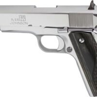 IVER JOHNSON 1911A1 38 SUPER - 5" FS 9RD CHROME BLACK WOOD