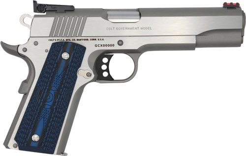 COLT GOLD CUP LITE 9MM 5" 8RD - STAINLESS BLUE G10 GRIPS - Image 2