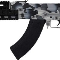 Zastava ZPAPM70 AK-47 Rifle - White Camouflage Cerakote | 7.62x39 | 16.3" Chrome Lined Barrel | Quad Rail | Zhukov-S Folding Stock
