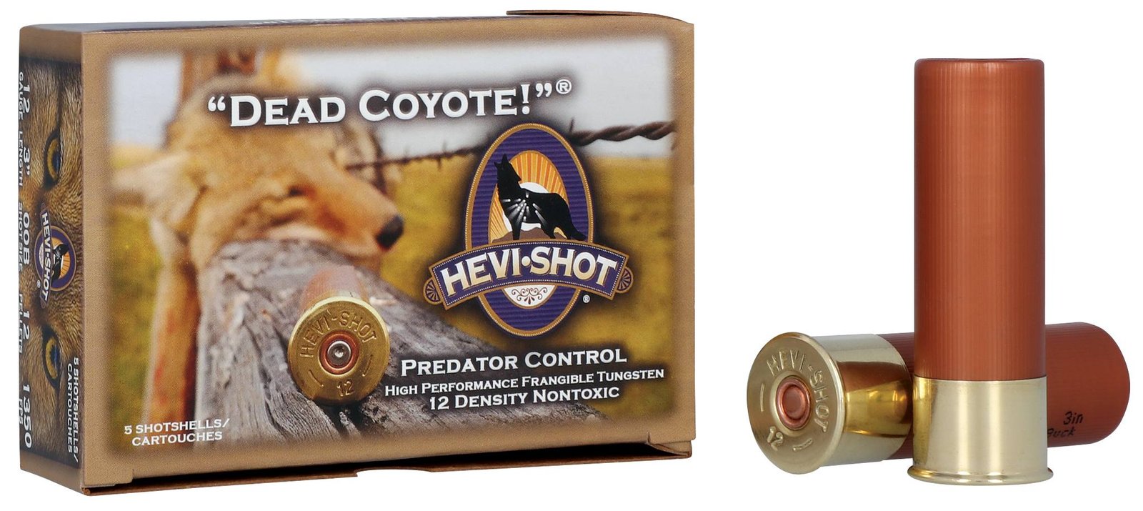 HEVI-SHOT DEAD COYOTE 12GA 3IN 1-3/8OZ 00 BUCK 5 RD/BX 20 BX/CS