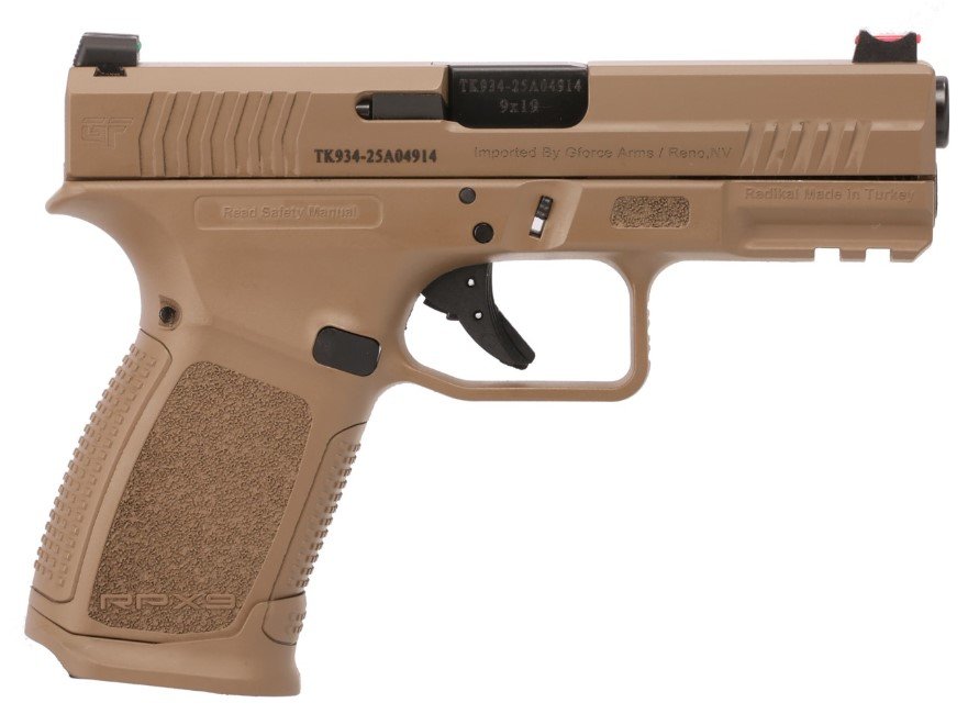 GFORCE ARMS RPX3C9 9MM 4" FDE FULL 15+1