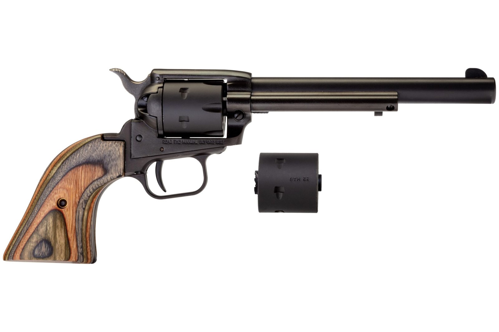 HERITAGE MANUFACTURING 22LR/22M BLK/CAMO LAM 6.5" FS