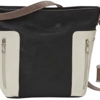 Bulldog BDP070 Hobo Purse w/Holster Black w/Tan Trim PU Leather Most Sm Pistols & Revolvers Ambidextrous Hand