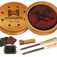 Woodhaven WH355 Mahogany Crystal  Friction Call Attracts Turkeys Natural Glass/Wood
