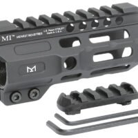 Midwest Industries MICRM45 Combat  Black Hardcoat Anodized 6061-T6 Aluminum 4.50" Picatinny/M-LOK