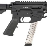 Freedom Ordnance FX9P4S FX-9  9mm Luger 31+1 4" Black Nitride Barrel w/Faux Suppressor, Black Hard Coat Anodized Aluminum Receiver, SB Tactical SBA3 Pistol Brace Stock, Black Polymer Grip