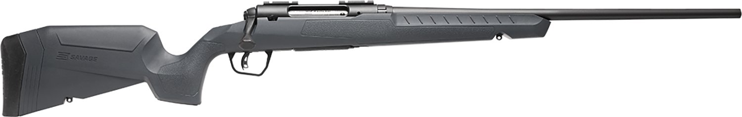 Savage Arms 32120 Axis 2 Compact 243 Win 4+1 20" Matte Black Heavy Sporter Barrel, Matte Black Drilled & Tapped Carbon Steel Receiver, Fixed Matte Gray Synthetic Stock, Right Hand