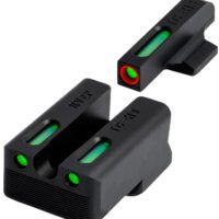 TruGlo TGTG13RS3PC TFX Pro  Green Tritium & Fiber Optic Orange Outline Front Sight Green Tritium & Fiber Optic Rear Sight