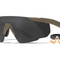 Wiley X 308T Saber Advanced  Smoke Gray/Clear/Light Rust Lens Polycarbonate Matte Tan Frame