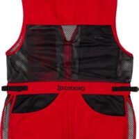 BROWNING MESH SHOOTING VEST - R-HAND MED BLACK/RED TRIM