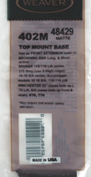 WEAVER BASE TOP MOUNT #402M - HIGH STDMARLIN 455/MR7 MATTE