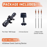 Wicked Ridge Commander 400 Crossbow Package ACUdraw ProView 400 Scope Peak Camo