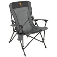 Browning Fireside Gold Buckmark Chair Charcoal/Grey