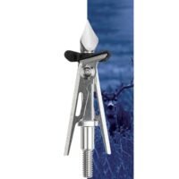 SIK 2-Blade Expandable SK2CB Crossbow Broadhead 2-inch Offset Entry - Silver/Black