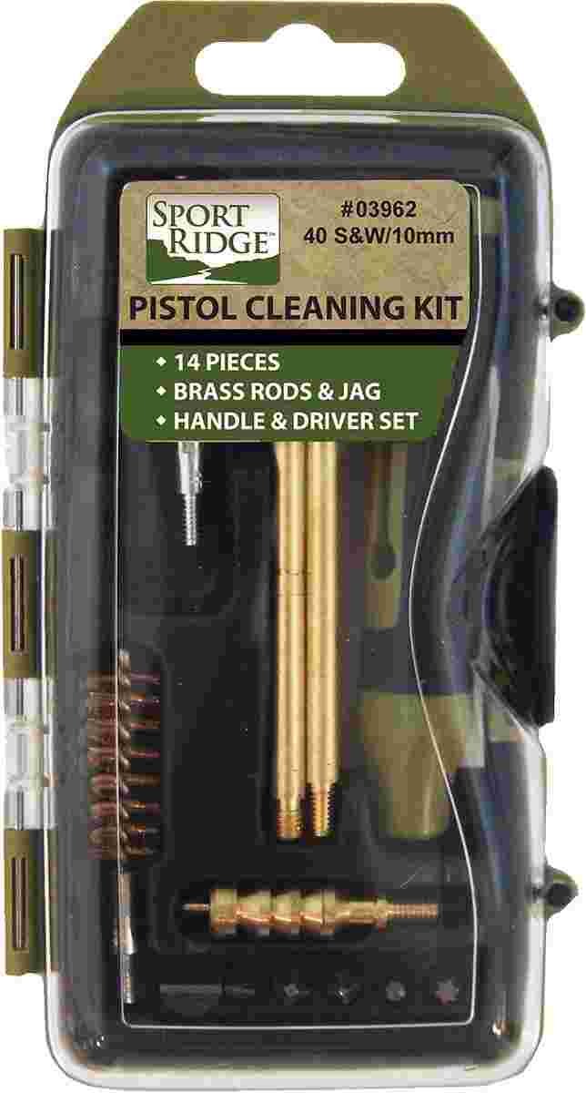 TacShield Sport Ridge 14pc Pistol Cleaning Kit - 40 Cal/10mm Black