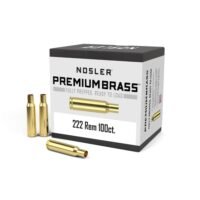 Nosler Unprimed Brass Rifle Cartridge Cases .222 Rem 100/ct