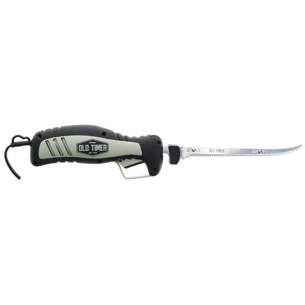 Old Timer 110 Volt Electric Fillet Knife 8" Blade Black and Grey