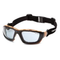 Pyramex Carhartt Carthage Shooting Glasses Black and Tan with Grey Anti-Fog Lens