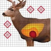Pro-Shot Mule Deer Sight In Target 25" x 25" 5/ct